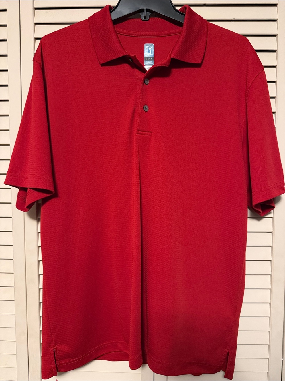PGA Tour Men's Classic Red Polo Shirt - Breathable Short Sleeve